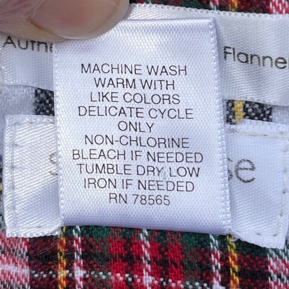 Sleep Sense Plaid Flannel Nightgown Lace Accent Modest Size Small Petite - Picture 7 of 7